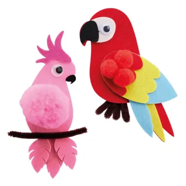 Apli Kids kūrybinis rinkinys Papūgos suklijuotos