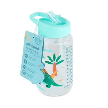 Miniland vaikiška gertuvė su šiaudeliu Dinozaurai su etikete