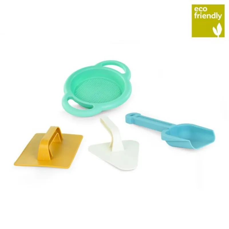 Miniland EKO smėlio žaislų rinkinys Statybos (4 vnt.)