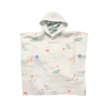 Miniland muslino pončas vaikams - vaizdas iš priekio