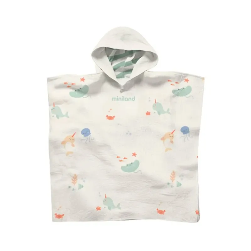 Miniland muslino pončas vaikams - vaizdas iš priekio