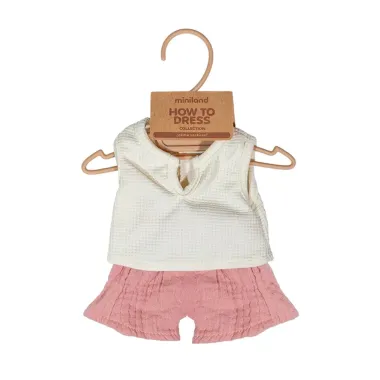 Miniland rozā leļļu komplekts (38 cm)