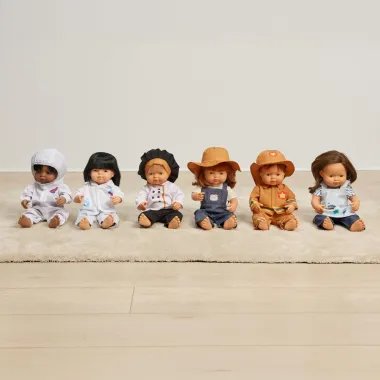 Miniland virėjo komplektas lėlei (38 cm) ir kitomis profesijomis perrengtos susodintos lėlės