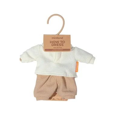 Miniland brūns leļļu komplekts (21 cm) - Lapute.lt