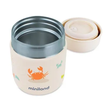 Miniland maisto termosas Krabas (280 ml)  atidarytu dangteliu