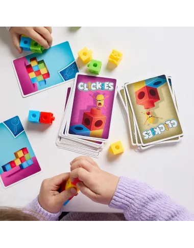 Miniland stalo žaidimas Clickies su pakuote šalia