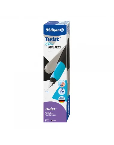 Pelikan melns tintes pildspalva TWIST M, L+R