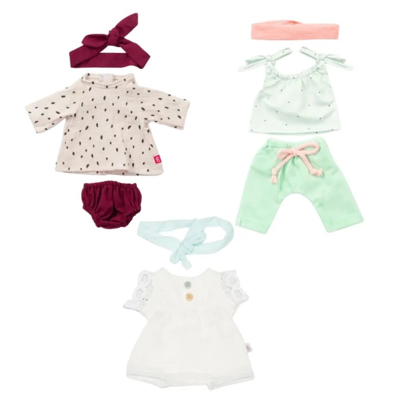 Miniland 3 drēbju komplekti lellei (38 cm)