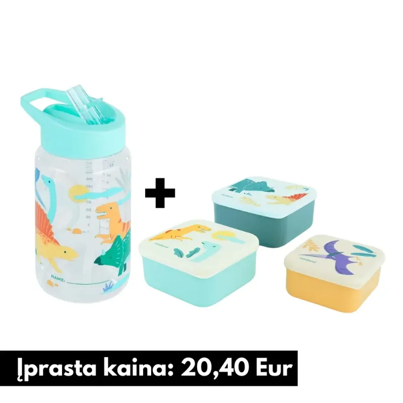 Pietų rinkinys Dinozaurai - rinkinio elementai