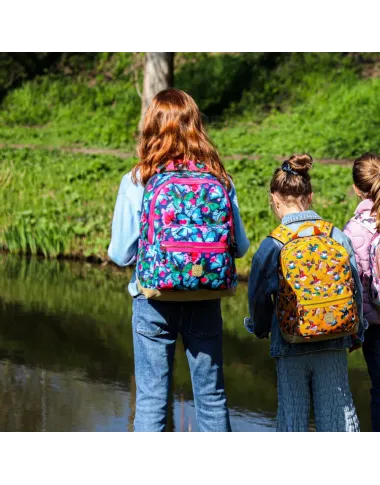 Pick & Pack mokyklinė kuprinė Drugeliai, L iš priekio