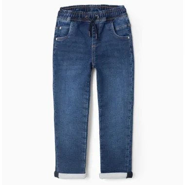 Tamsiai mėlyni džinsai berniukams (3/4-13/14 m) - vaizdas iš priekio