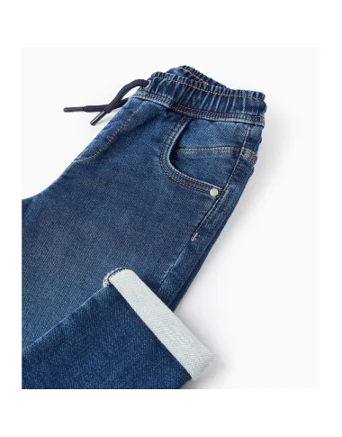 Tamsiai mėlyni džinsai berniukams (3/4-13/14 m) - vaizdas iš priekio