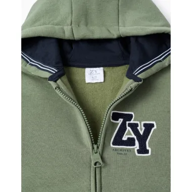 Zaļš džemperis ar rāvējslēdzēju zēniem (3/4-13/14 m) | Lapute.lt