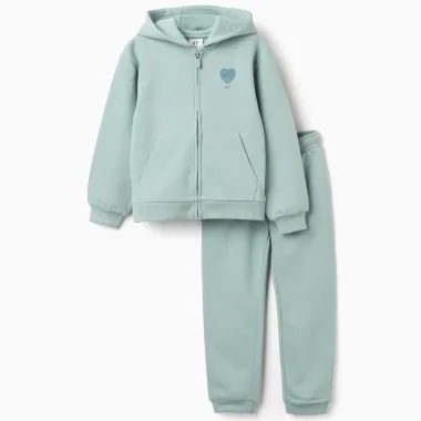 Gaiši zaļš treniņtērps meitenēm (3/4-13/14 m)