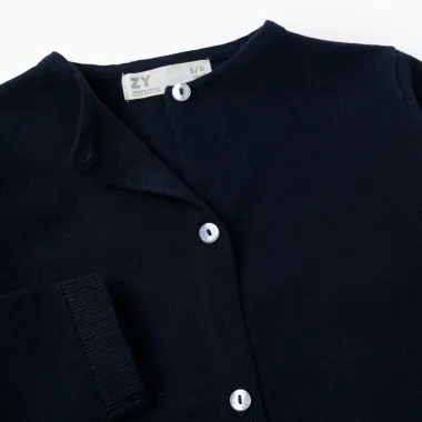 Tumši zils džemperis ar rāvējslēdzēju meitenēm (7/8-13/14 m) | Lapute.lt