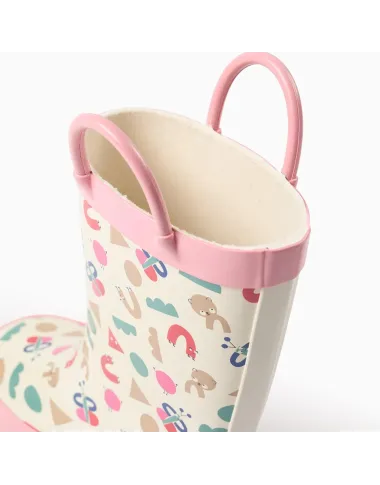 ZIPPY rozā gumijas zābaki meitenēm (21-24)