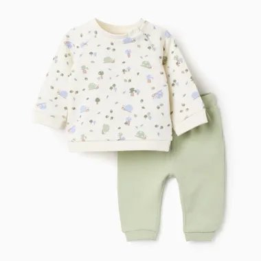 Žalsvas kostiumėlis kūdikiams (0/1-9/12 mėn) - vaizdas iš priekio