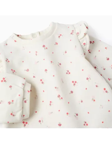 Rausvas kostiumėlis kūdikiams (0/1-9/12 mėn) - vaizdas iš priekio