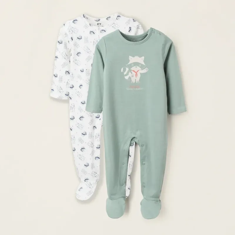 Šliaužtinukai kūdikiams Meškėnas (2 vnt, 0/1-18/24 mėn) - vaizdas iš priekio Šliaužtinukai kūdikiams Meškėnas (2 vnt, 0/1-18/24 mėn) - vaizdas iš priekio