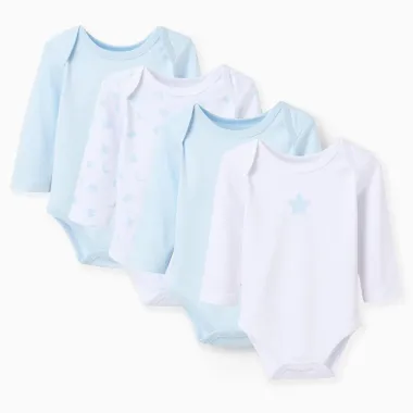 Zili bēša nakts komplekts (4 gab., 3/6-24/36 mēneši)