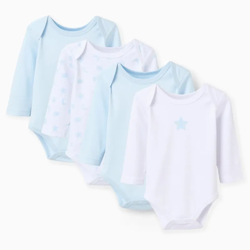 Zili bēša nakts komplekts (4 gab., 3/6-24/36 mēneši)