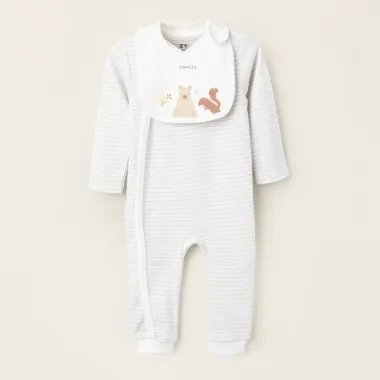 Šliaužtinukas su seilinuku Miško draugai (0/1-18/24 mėn) - vaizdas iš priekio