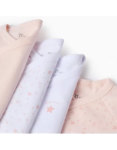 Rozā smilšu komplekts zvaigznītēm (4 gab., 0/0-3/6 mēneši)