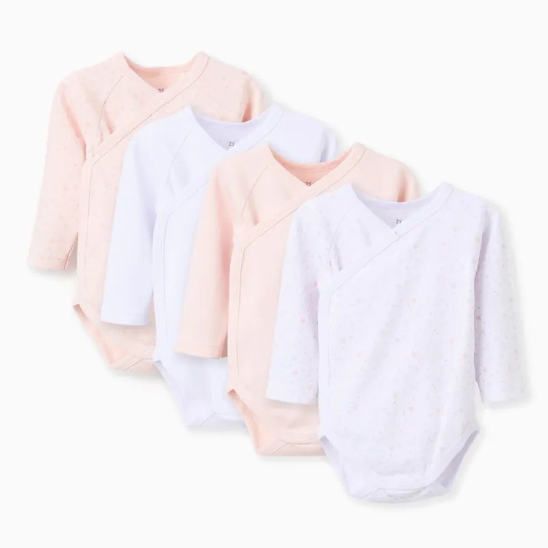 Rausvų smėlinukų rinkinys Žvaigždės (4 vnt, 3/6-24/36 mėn) - vaizdas iš priekio