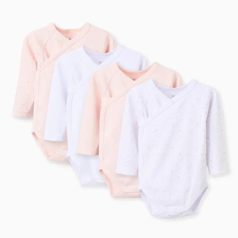 Rozā smilšu komplekts zvaigznītēm (4 gab., 0/0-3/6 mēneši)