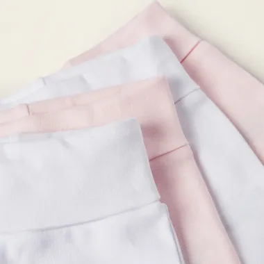 Rozā mazuļa biksīšu komplekts (4 gab., 0/0-9/12 mēneši) | Lapute.lt