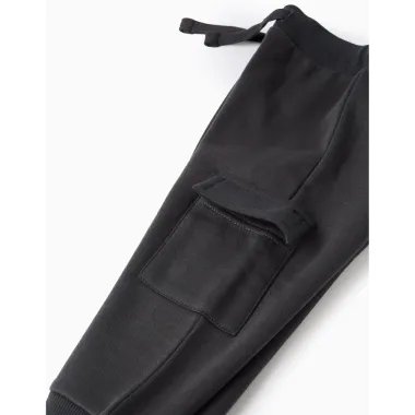 ZIPPY pilkos kelnės (6/9-24/36 mėn) - šoninių kišenių vaizdas