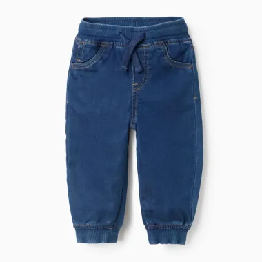 Zilas džinsa bikses zēniem (6/9-24/36 mēneši)