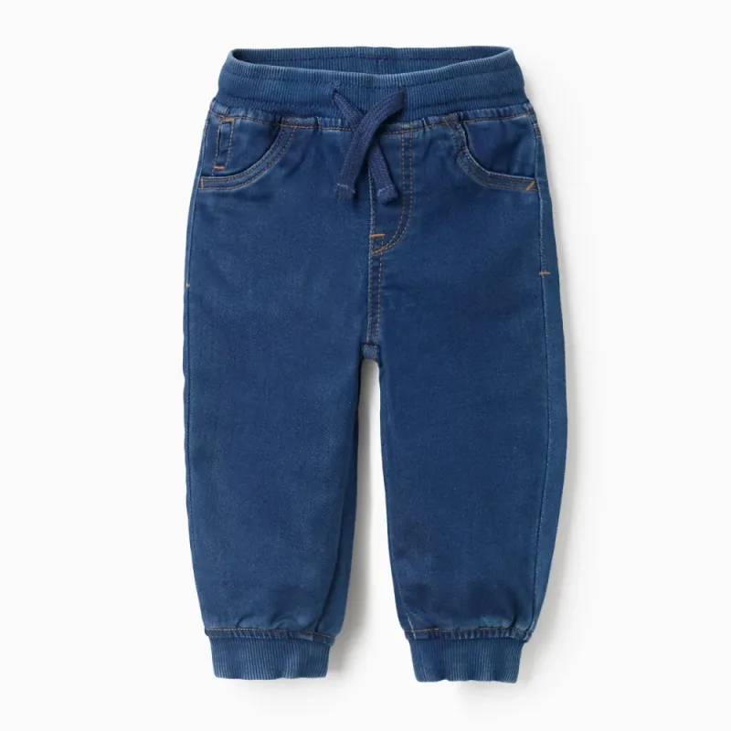 Zilas džinsa bikses zēniem (6/9-24/36 mēneši)