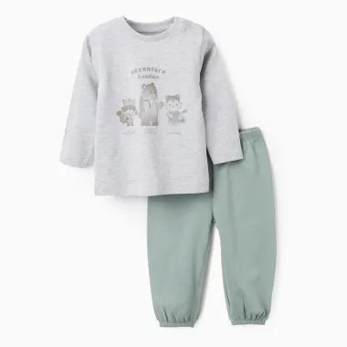 Pižama vaikams Draugužiai (6/9-24/36 mėn) - vaizdas iš priekio