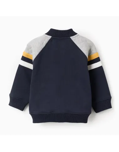 Tamsiai mėlynas užsegamas džemperis (6/9-24/36 mėn) - vaizdas iš priekio