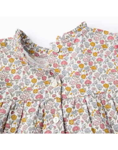 Kokvilnas kleita ar ziedu rakstu (6./9.-24./36. mēneši)