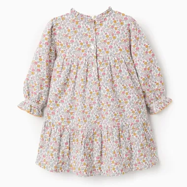 Medvilninė gėlėta suknelė (6/9-24/36 mėn) - vaizdas iš nugaros