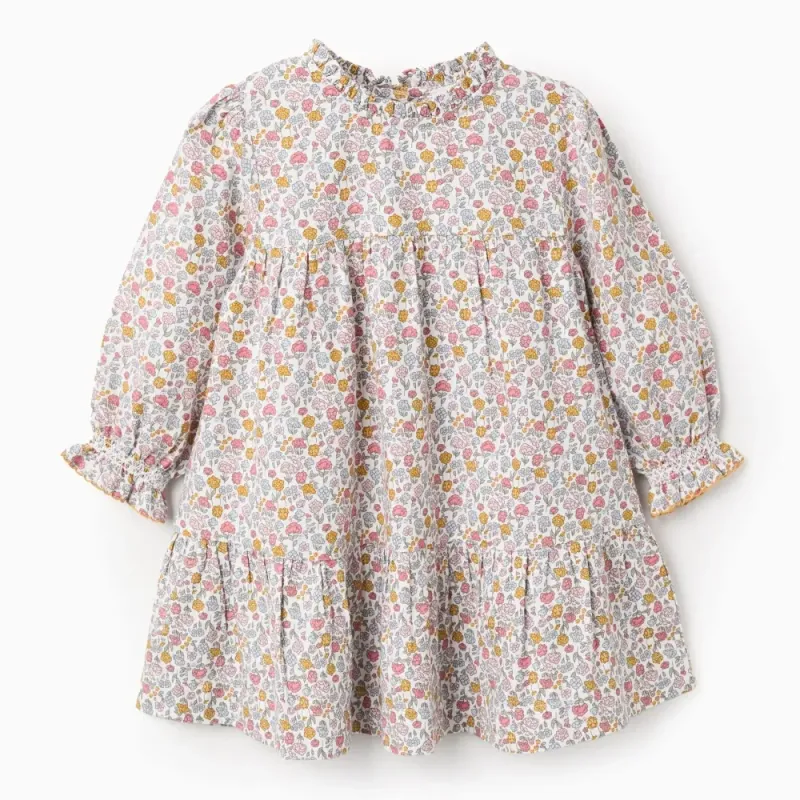 Kokvilnas kleita ar ziedu rakstu (6./9.-24./36. mēneši)