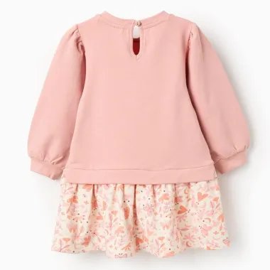 Rausva suknelė Drugeliai (6/9-24/36 mėn) - vaizdas iš nugaros