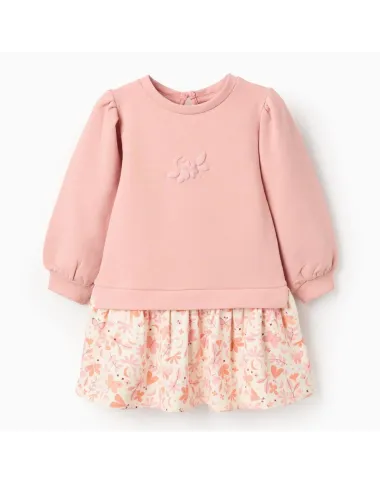 Rausva suknelė Drugeliai (6/9-24/36 mėn) - vaizdas iš priekio