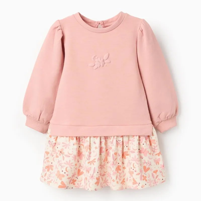 Rausva suknelė Drugeliai (6/9-24/36 mėn) - vaizdas iš priekio