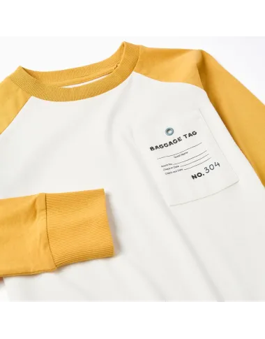 Bagāžas birkas garpiedurkņu T-krekls