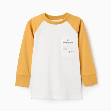 Marškinėliai ilgomis rankovėmis Baggage Tag (3/4-13/14) - vaizdas iš priekio