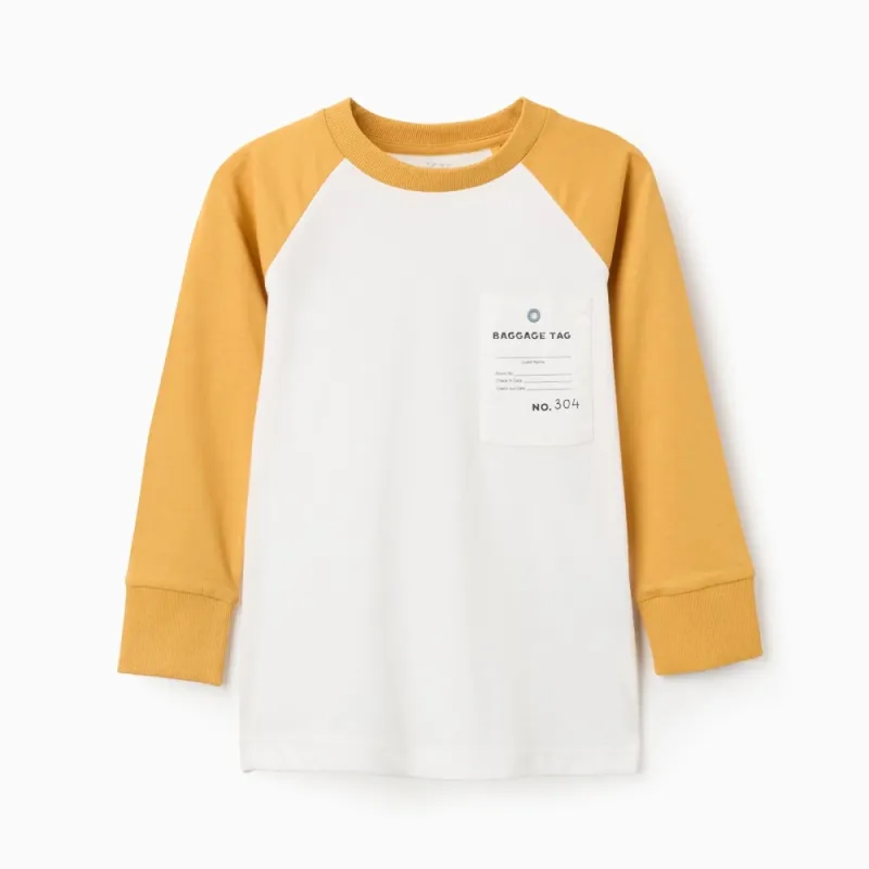 Marškinėliai ilgomis rankovėmis Baggage Tag (3/4-13/14) - vaizdas iš priekio