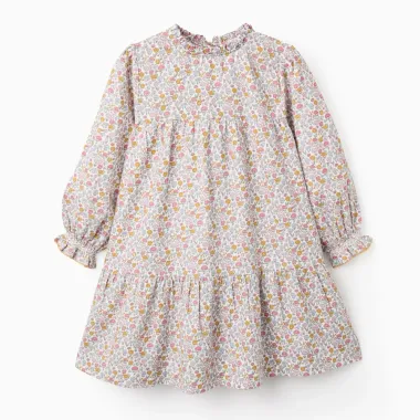 Kokvilnas kleita ar ziedu rakstu (3/4-13/14)