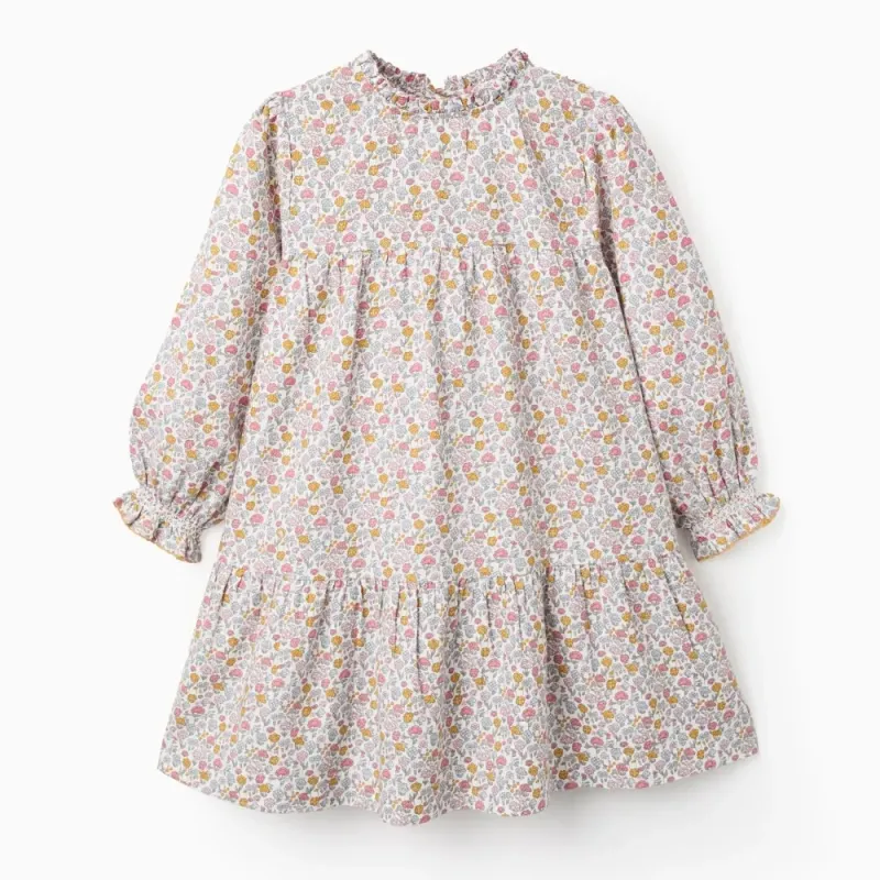 Kokvilnas kleita ar ziedu rakstu (3/4-13/14)