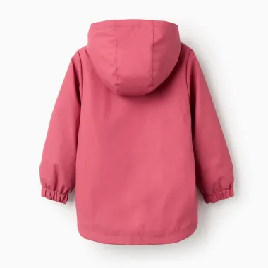 Rausva lietaus striukė (3/4-13/14 m) - vaizdas iš galo