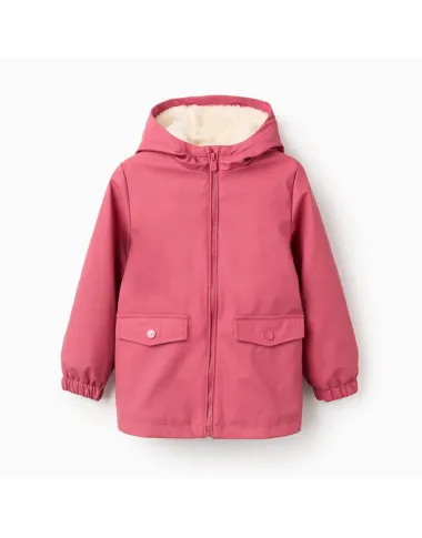 Rausva lietaus striukė (3/4-13/14 m) - vaizdas iš priekio