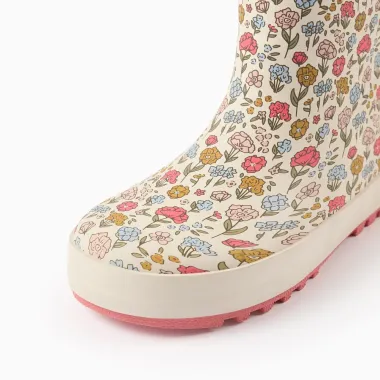 Meiteņu gumijas zābaki ar ziedu rakstu (25-32) | Lapute.lt