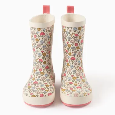 Meiteņu gumijas zābaki ar ziedu rakstu (25-32) | Lapute.lt